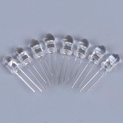 CentIoT - 5mm Straw Hat Transparent Ultra Bright LED White,Green,Red,Yellow,Blue - 100Pcs