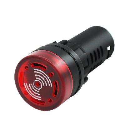 CentIoT - AD16-22SM - LED Active Buzzer Beep Alarm - Flash Signal Indicator - AC DC 22mm (12V, Red)