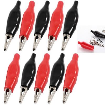 CentIot - Alligator Clip - 35 Mm Small Size Red And Black Crocodile Clips Test Leads