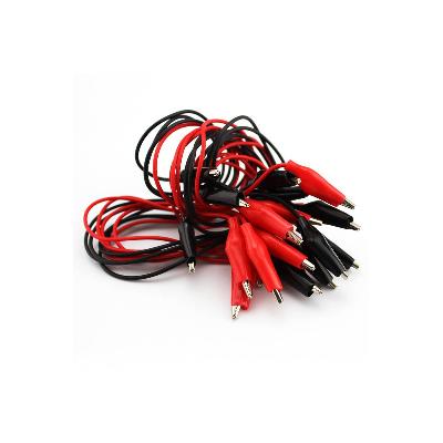 Centiot - Alligator Clip 10 Pcs - 45 mm Medium Size Red And Black Crocodile Clips Test Leads