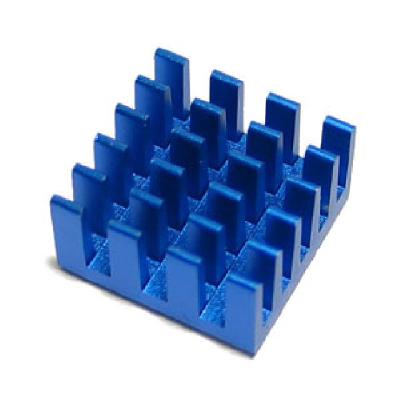 CentIoT - Blue 15x15x8mm Extruded Aluminium Heatsink - with 3M Self Adhesive - Cross Cut Fin