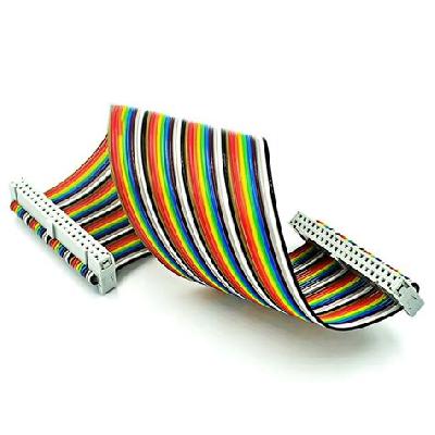 CentIoT - Blue RPI GPIO Breakout Expansion 40pin Rainbow Ribbon Cable -Raspberry Pi 4 3 2 - B 