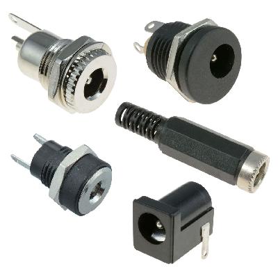 CentIoT - DC Power Jack Socket Female Connector - Round Panel Mount 3A - 1PCS Male   1PCS Female