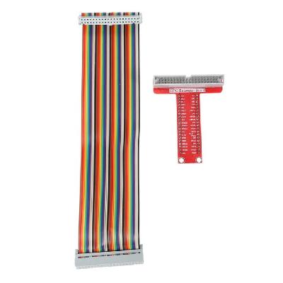CentIoT - Red RPI GPIO Breakout Expansion   40pin Rainbow Ribbon Cable - Raspberry Pi 4 3 2 -B 