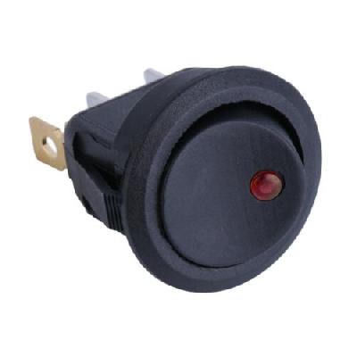 CentIoT - Round Rocker 12V 16A ON-Off SPST Switch for Auto/Car/Boat - with Indicator (RED DOT)
