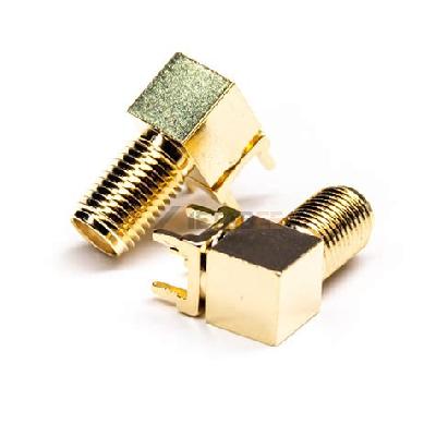 CentIoT - SMA female PCB Thru Hole mount plug Solder Square RF Connector jack - right angle