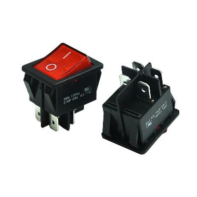 CentIoT - Square Illuminated- KCD4 DPST 16A 250V /20A 125V 4 Pin-Light Rocker Power Switch (Yellow)