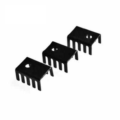 CentIoT - TO-220 20x 15x 10MM Aluminium Heatsink - for IGBT MOSFET Triod IC (Black Anodised Fins)