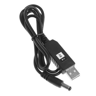 CentIoT - USB DC 5V to 9V 5.5 x 2.1 mm Male Step up Converter for WiFi Router LED Strip Light 125 cm