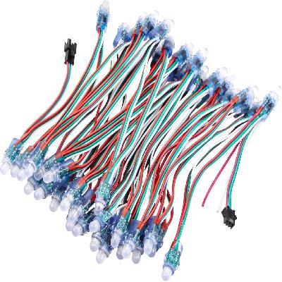 CentIoT - Waterproof Digital WS2811 IC based addressable 8mm RGB Pixel LED  - 50 LEDs Per String