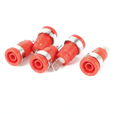 Probots 2 mm Female Jack Banana Socket Panel Mount Connector - RED