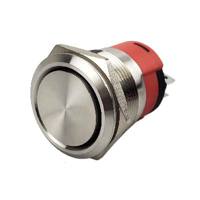 Probots Metal Push Button Switch Waterproof (16mm, 5V, Red, Ring, Momentary) PSW165MR