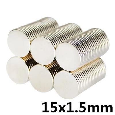 Neodymium disc Magnets 15X1.5 mm