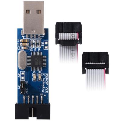 AVR-ISP 10 Pin To 6 Pin Adapter PCB For USBASP Programmer