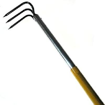 Garden Hoe 3 Prong Fork Ergonomic Handle Hand Digger And Cultivator Tiller Garden Tools