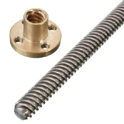 Lead Screw 4 Start M8 With Brass Nut For 3D Printer