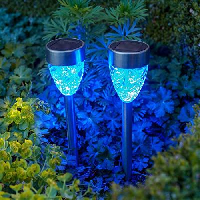 Blue LED Solar Garden Light