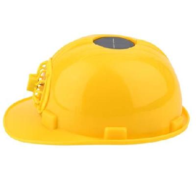 Yellow Solar Cap With Fan