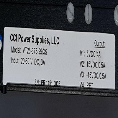 Cci Power Supplies, Llc Vt25-373-99x9 With 4 Outputs V1v2v3v4