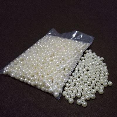 White Cream Round Beads Without Hole For Garment