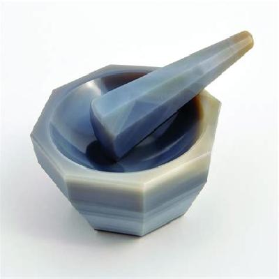 Jaisbo Agate Mortar Pestle Super Fine