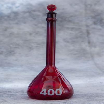 Flask Volumetric Amber Wide Mouth