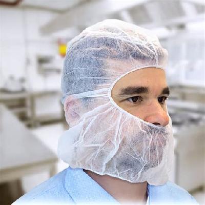 CP White Nylon Beard Net Facial Hair Cover