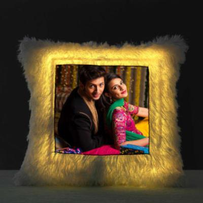 Fur Square, Heart Sublimation LED Cushions