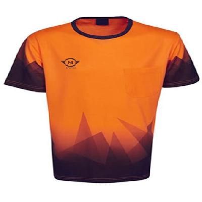 Polyester Plain Orange Sublimation T Shirt