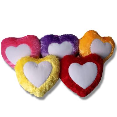 Printed Sublimation Heart Fur Cushion