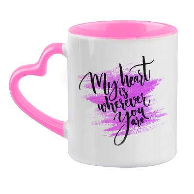 Sublimation Heart Handle Mug