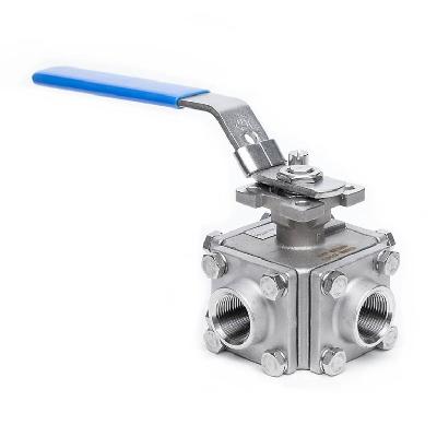 3 WAY FLANGED L-PORT BALL VALVE
