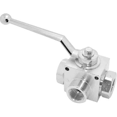 High Pressure Ball Valve 3-Way Threaded And Sae Connection