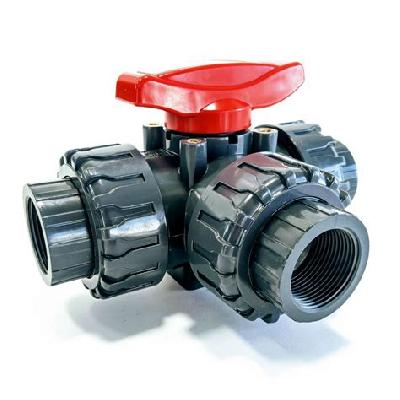 Low Pressure Ball Valve 3-Way Threaded Connection