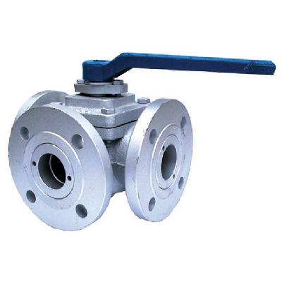 Three Piece Design 3 Ways 4 seals(L Port) Stainless Steel Ball Valve - OMAL: Italy