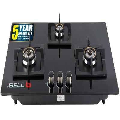3 Burner Toughened Glass Stove
