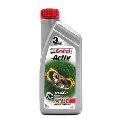 Castrol Activ 4T 20W40 Petrol Engine Oil for Bikes,Bottle of 1 Litre