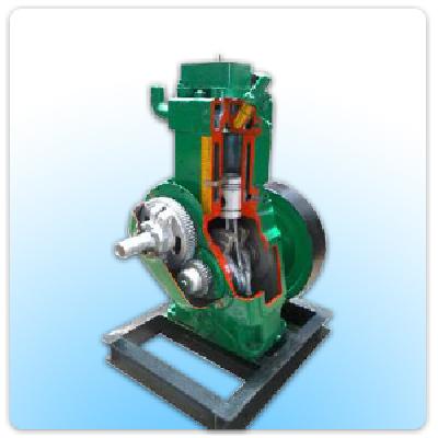 Cut model of diesel engine