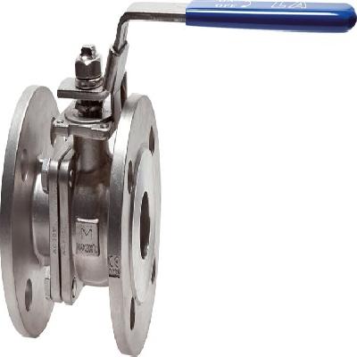 M.S. Three Pice Flange Valve 