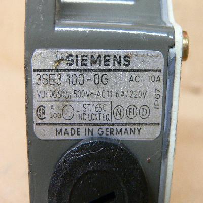 3SE3 100-0G Siemens Contact Type Limit Switch