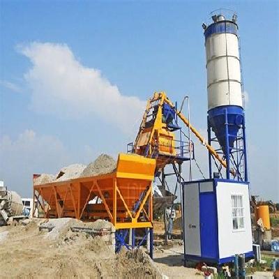 mobile concrete batching mixing plant