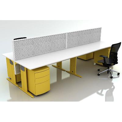 2400x1200x750mm Linear Office Work Station