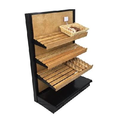 Midfloor Endcap Wooden Shelves