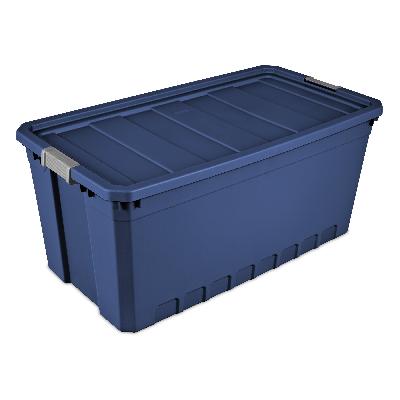 Blue Plastic Storage Bin