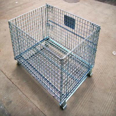 Collapsible Stackable Steel Pallet Container