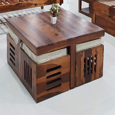 Fabric Wooden Center Table