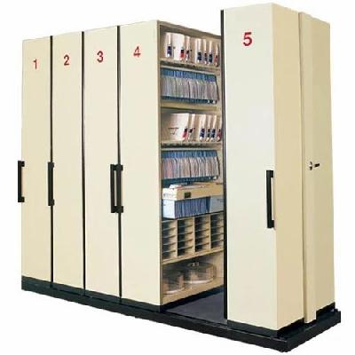 Compactor With Cantilever Shelving For Storing Heavy Carpet