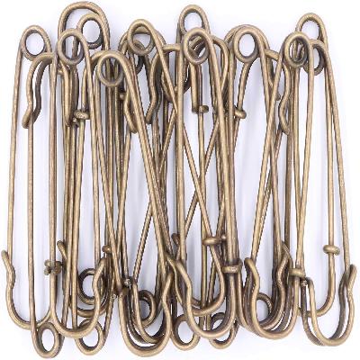 Panda Brass Gold Safety Pins