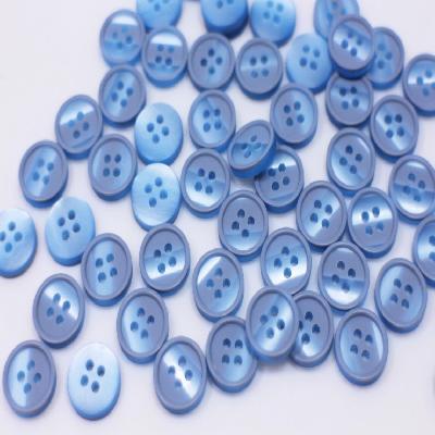 4 Hole Blue Plastic Shirt Button