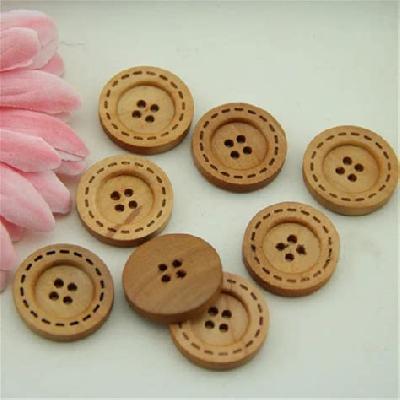 4 Hole Fancy Wooden Button